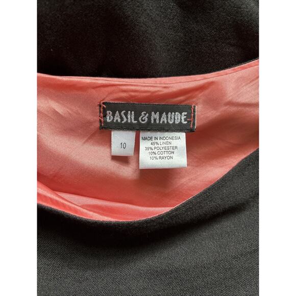 Basil & Maude Beaded Maxi Skirt Womens 10 Black Embellished Butterfly Boho Artsy - Picture 10 of 11